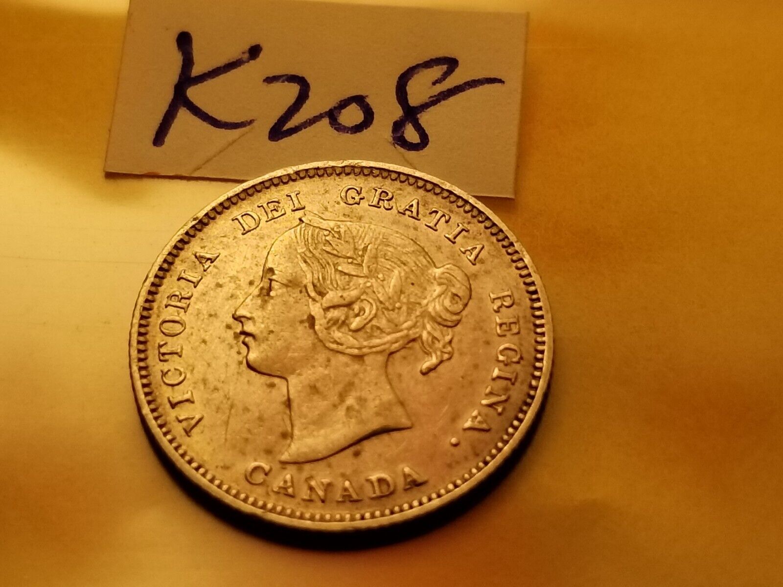 Canada 1900 Keydate Rare 5 Cent Silver Coin As Shown In Pictures Id#k208.